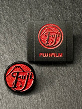 Load image into Gallery viewer, Black Red Fuji Hot Shoe Cover - Hyperion Handmade Camera Straps