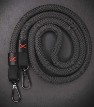 Load image into Gallery viewer, Personalized Black/Red X Straps - Hyperion Handmade Camera Straps