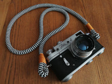 Load image into Gallery viewer, Black-White Acrylic Camera Strap - Hyperion Handmade Camera Straps
