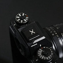 Load image into Gallery viewer, Black X Hot Shoe Cover - Hyperion Handmade Camera Straps