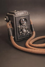 Load image into Gallery viewer, Checkered Brown/Black Camera Strap - Hyperion Handmade Camera Straps