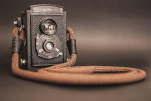 Load image into Gallery viewer, Checkered Brown/Black Camera Strap - Hyperion Handmade Camera Straps