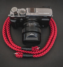 Load image into Gallery viewer, Flat Burgundy Acrylic Camera Strap - Hyperion Handmade Camera Straps
