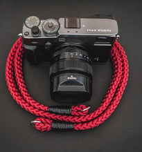 Load image into Gallery viewer, Flat Burgundy Acrylic Camera Strap - Hyperion Handmade Camera Straps