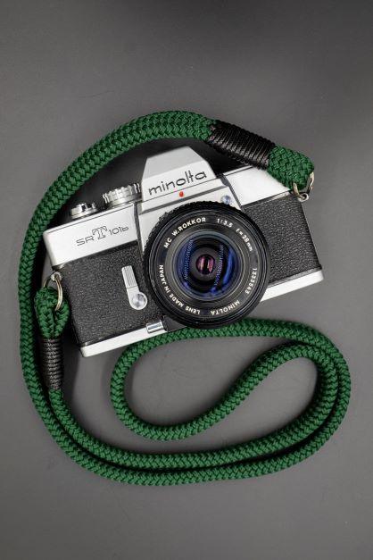 Flat Forest Green Acrylic Camera Strap SE - Hyperion Handmade Camera Straps