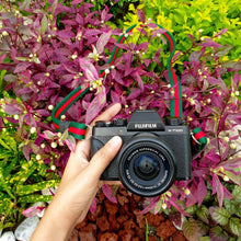 Load image into Gallery viewer, Flat Green/Red Acrylic Camera Strap - Hyperion Handmade Camera Straps