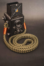 Load image into Gallery viewer, Flat Olive Acrylic Camera Strap - Hyperion Handmade Camera Straps

