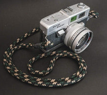 Load image into Gallery viewer, Green -Black-Gold Camera Strap - Hyperion Handmade Camera Straps