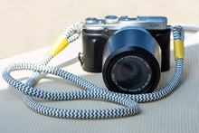Load image into Gallery viewer, Grey-White Camera Strap - Hyperion Handmade Camera Straps
