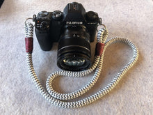 Load image into Gallery viewer, Grey-White Camera Strap - Hyperion Handmade Camera Straps