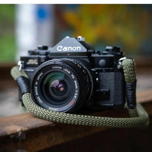 Load image into Gallery viewer, Olive Green Camera Strap - Hyperion Handmade Camera Straps

