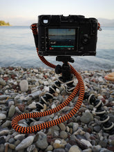 Load image into Gallery viewer, Orange-Black Acrylic Camera Strap - Hyperion Handmade Camera Straps