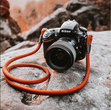 Load image into Gallery viewer, Orange Camera Strap - Hyperion Handmade Camera Straps
