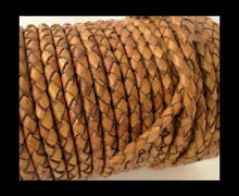 Load image into Gallery viewer, Real Leather Cinnamon Braided Camera Strap Round 8mm - Hyperion Handmade Camera Straps