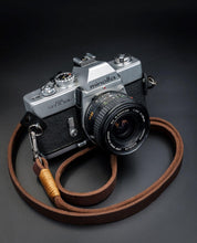 Load image into Gallery viewer, Real Pull-Up Waxed Leather Camera Strap - Brown 15mm - Hyperion Handmade Camera Straps
