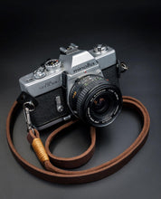 Load image into Gallery viewer, Real Pull-Up Waxed Leather Camera Strap - Brown 15mm - Hyperion Handmade Camera Straps