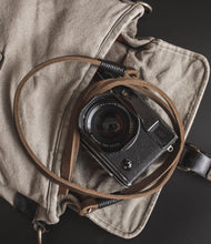 Load image into Gallery viewer, Real Pull-Up Waxed Leather Camera Strap - Olive Green 10mm - Hyperion Handmade Camera Straps
