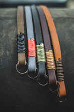 Load image into Gallery viewer, Real Pull-Up Waxed Leather Camera Strap - Olive Green 10mm - Hyperion Handmade Camera Straps
