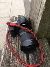 Load image into Gallery viewer, Red-Black Camera Strap - Hyperion Handmade Camera Straps