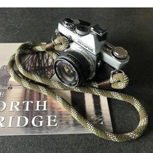 Load image into Gallery viewer, Tartan Olive Camera Strap - Hyperion Handmade Camera Straps
