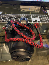 Load image into Gallery viewer, Tiled Black/Red Camera Strap - Hyperion Handmade Camera Straps