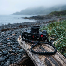 Load image into Gallery viewer, Black Flat Braided Leather - Black Red X Strap
