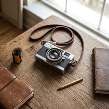 Load image into Gallery viewer, Real Pull-Up  Waxed Leather Camera Strap - Brown 15mm
