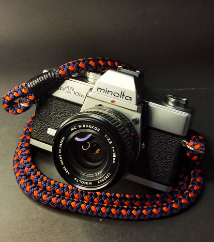 Orange/Blue Camera Strap - Hyperion Handmade Camera Straps