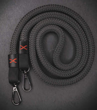 Load image into Gallery viewer, Personalized Black/Red X Straps - Hyperion Handmade Camera Straps
