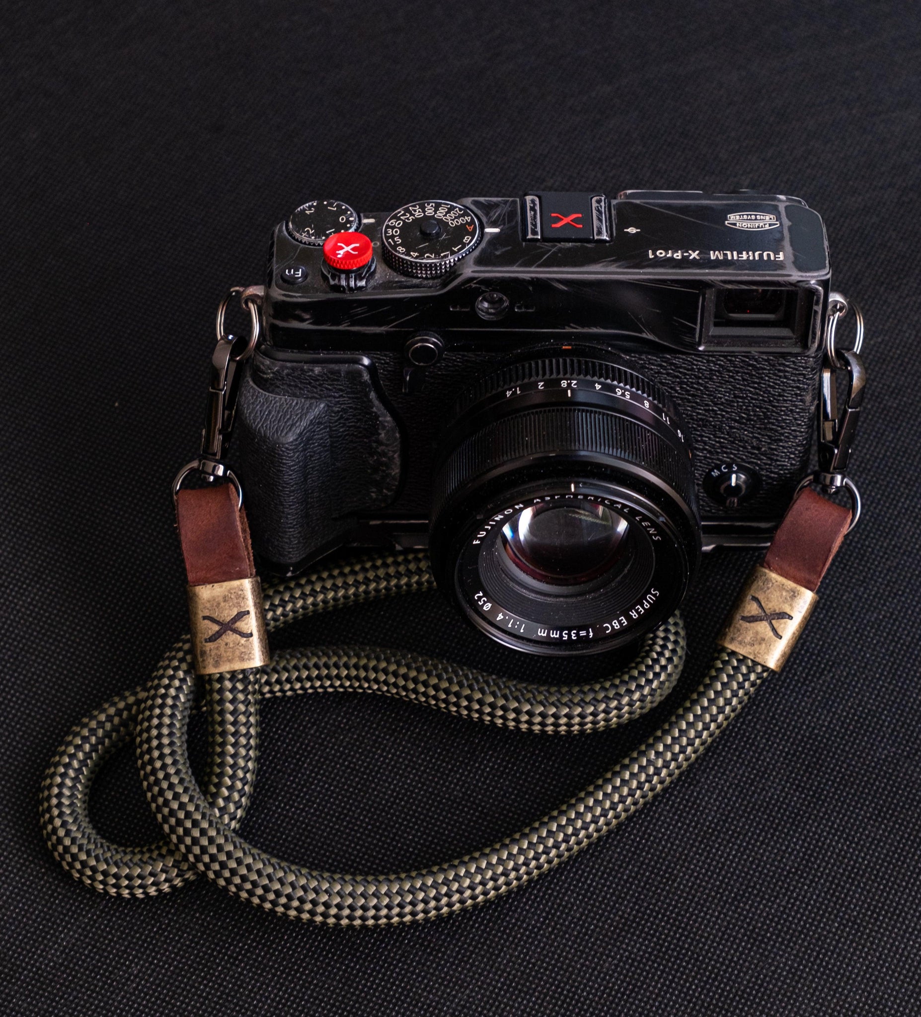 Personalized Bronze X Straps – Hyperion Handmade Camera Straps