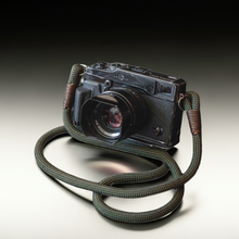 Load image into Gallery viewer, Checkered Olive/Black Camera Strap
