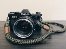 Load image into Gallery viewer, Black-Olive Acrylic Camera Strap - Hyperion Handmade Camera Straps
