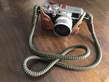 Load image into Gallery viewer, Black-Olive Acrylic Camera Strap - Hyperion Handmade Camera Straps
