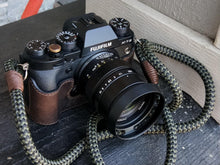 Load image into Gallery viewer, Black-Olive Acrylic Camera Strap - Hyperion Handmade Camera Straps
