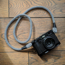 Load image into Gallery viewer, Black-White Acrylic Camera Strap - Hyperion Handmade Camera Straps

