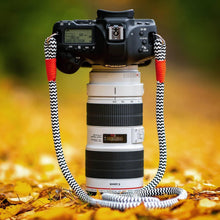 Load image into Gallery viewer, Black-White Acrylic Camera Strap - Hyperion Handmade Camera Straps
