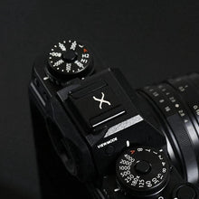 Load image into Gallery viewer, Black X Hot Shoe Cover - Hyperion Handmade Camera Straps
