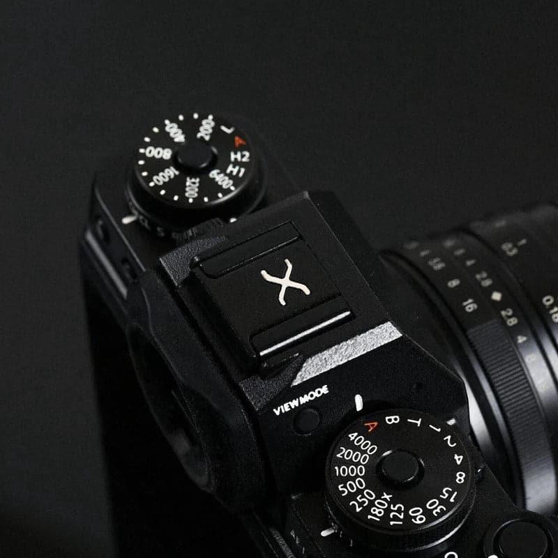 Black X Hot Shoe Cover - Hyperion Handmade Camera Straps