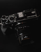 Load image into Gallery viewer, Black X Soft Release Button - Hyperion Handmade Camera Straps
