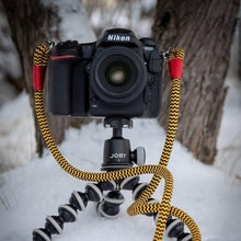 Load image into Gallery viewer, Black - Yellow Acrylic Camera Strap - Hyperion Handmade Camera Straps
