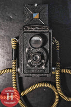 Load image into Gallery viewer, Black - Yellow Acrylic Camera Strap - Hyperion Handmade Camera Straps
