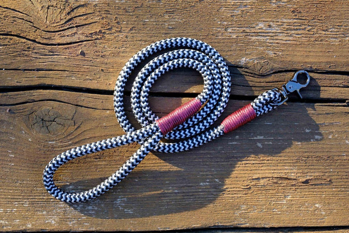 Black/Grey Dog Leash - Hyperion Handmade Camera Straps