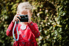 Load image into Gallery viewer, Blue-White Acrylic Camera Strap - Hyperion Handmade Camera Straps
