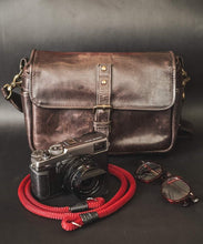 Load image into Gallery viewer, Burgundy Acrylic Camera Strap - Hyperion Handmade Camera Straps
