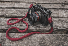 Load image into Gallery viewer, Burgundy Acrylic Camera Strap - Hyperion Handmade Camera Straps
