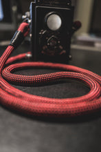 Load image into Gallery viewer, Checkered Black/Red Acrylic Camera Strap - Hyperion Handmade Camera Straps
