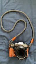 Load image into Gallery viewer, Checkered Black/Silver Acrylic Camera Strap - Hyperion Handmade Camera Straps
