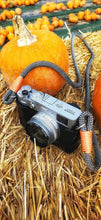 Load image into Gallery viewer, Checkered Black/Silver Acrylic Camera Strap - Hyperion Handmade Camera Straps
