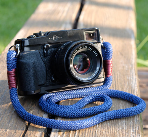 Cobalt Blue Acrylic Camera Strap - Hyperion Handmade Camera Straps