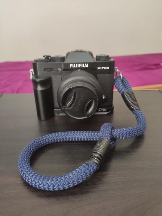 Dark Blue Acrylic Camera Strap - Hyperion Handmade Camera Straps